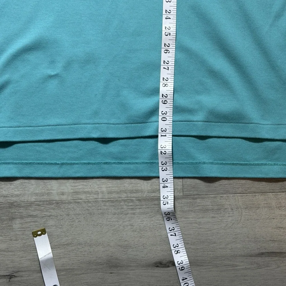 Ralph Lauren Polo Mens XL Short Sleeve Casual Long Tail Summer Aqua‎ Yellow Pony